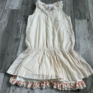 Zara Kids GirlsTiered Ruffle Cotton Boho Tunic Dress 13-14 Tank Sleeveless